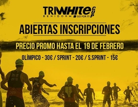 The VIIth edition of the  TriWhite triathlon takes places this Sunday in Benidorm .